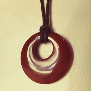 Carnelian Donut Pendant